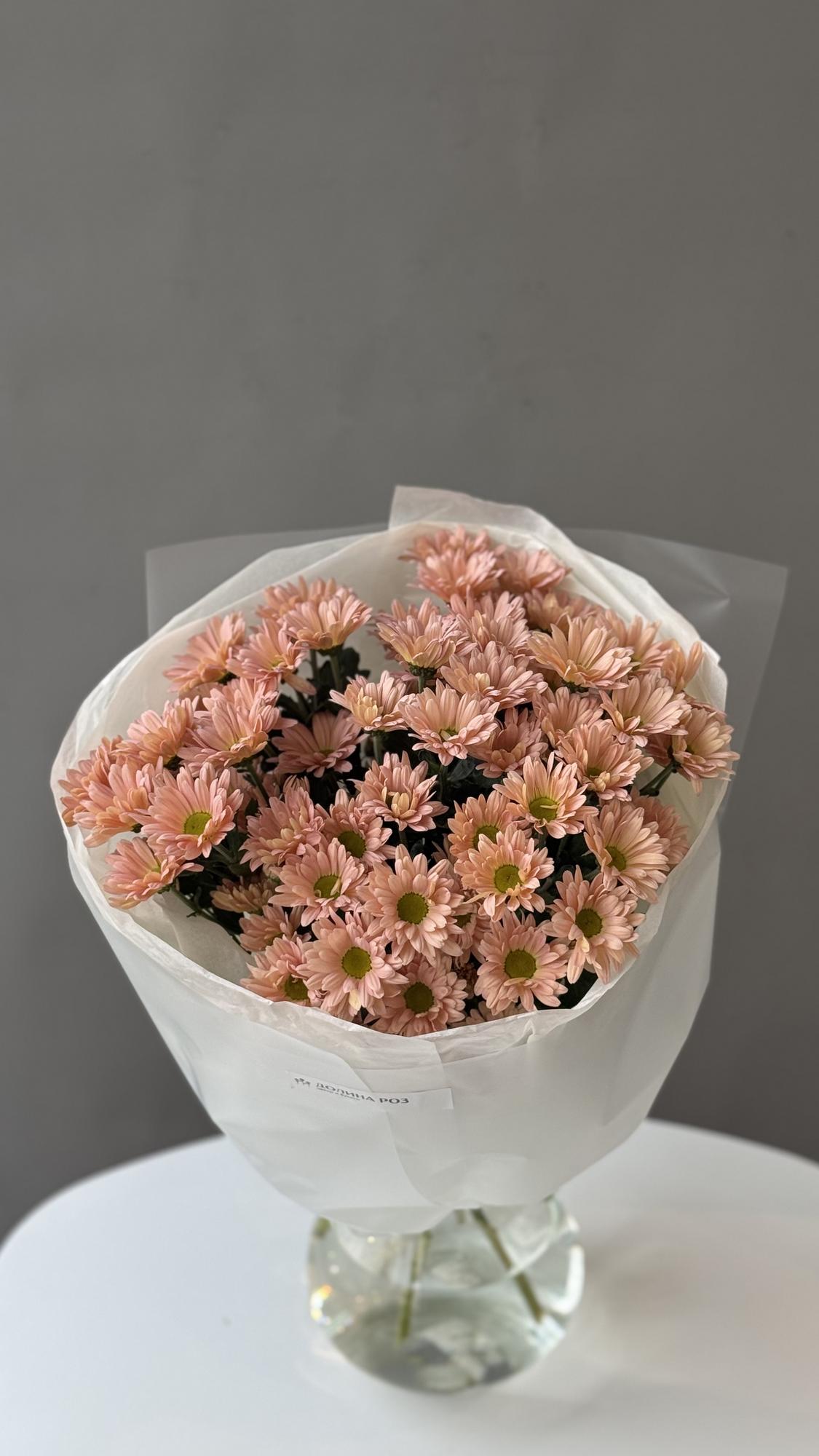 МОНО-БУКЕТ ИЗ КУСТОВОЙ ХРИЗАНТЕМЫ