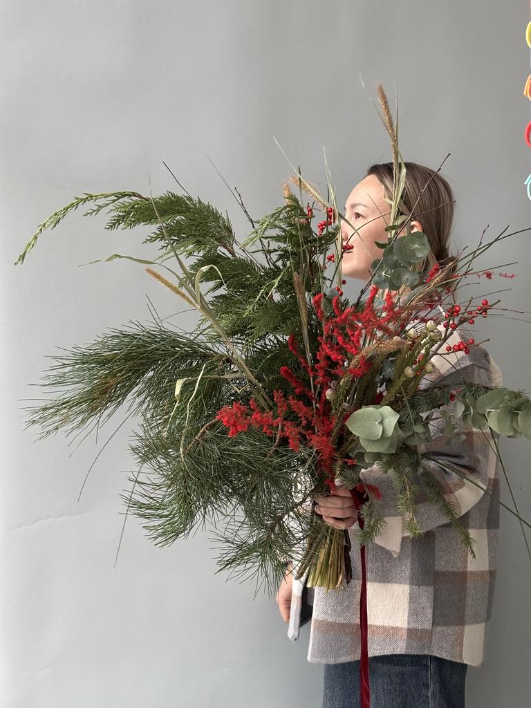 БУКЕТ ИЗ ЖИВОЙ ХВОИ