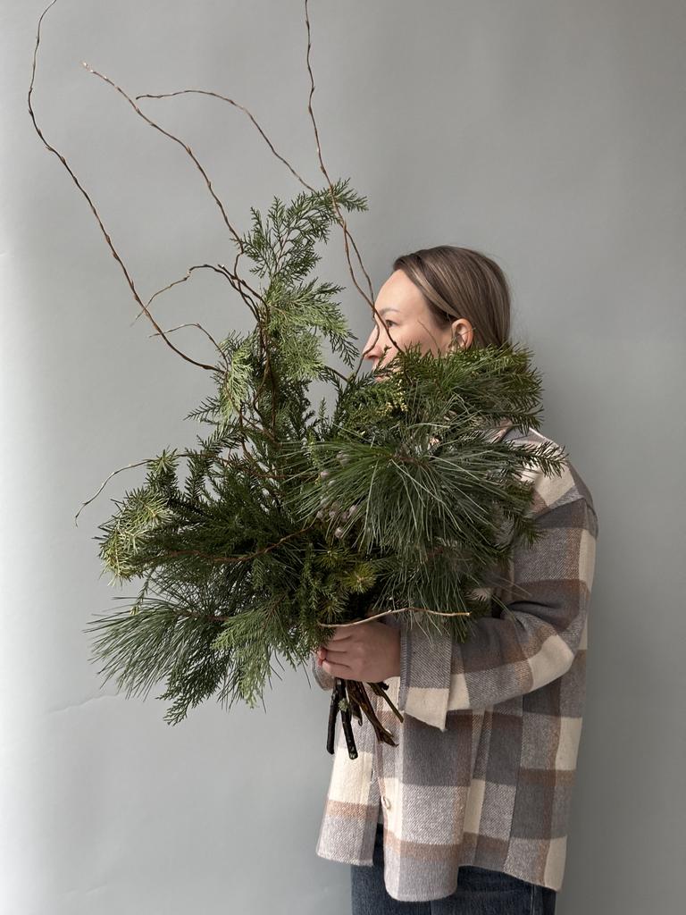 БУКЕТ ИЗ ЖИВОЙ ХВОИ