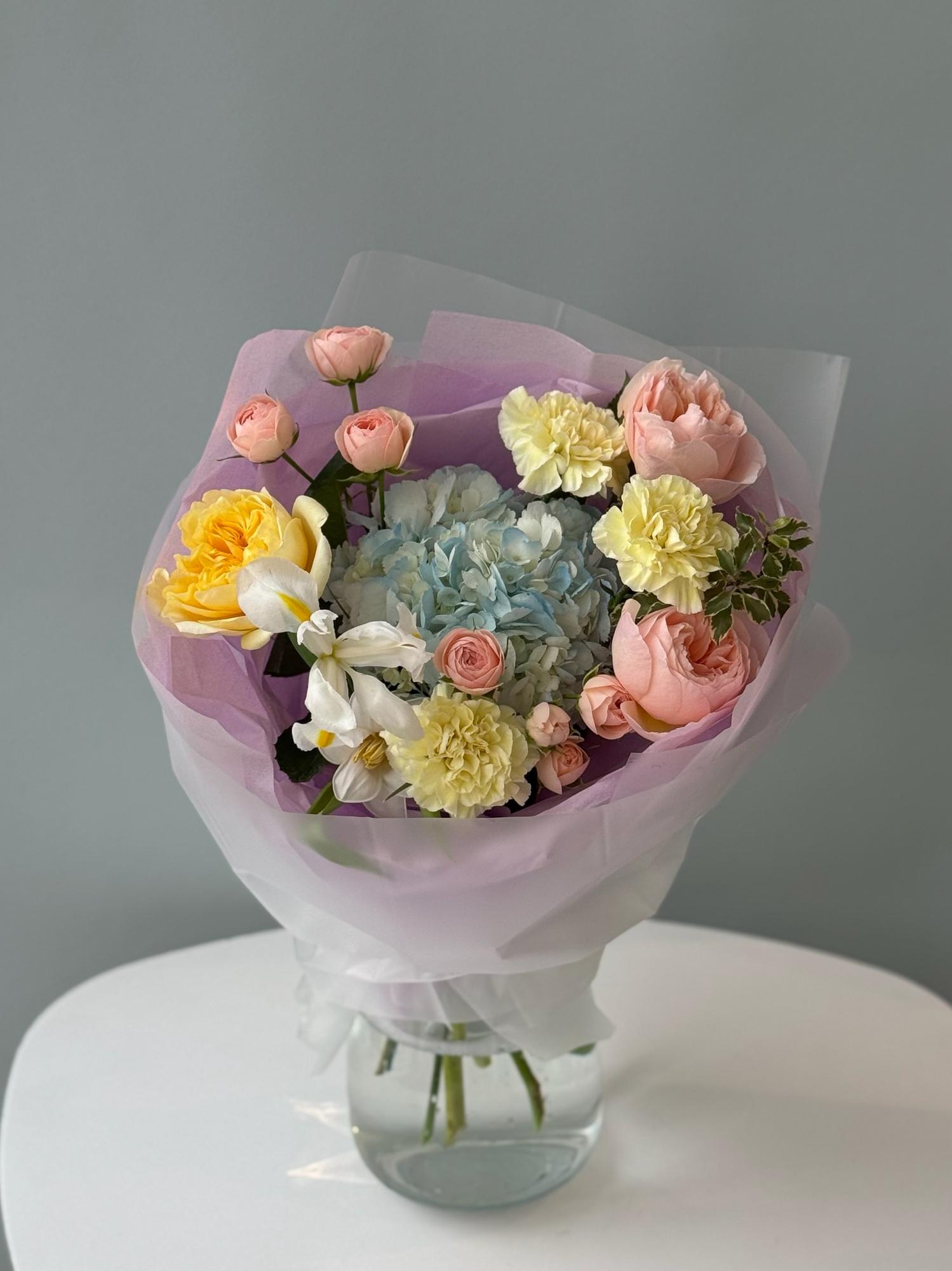 СБОРНЫЙ БУКЕТ С ГОРТЕНЗИЕЙ