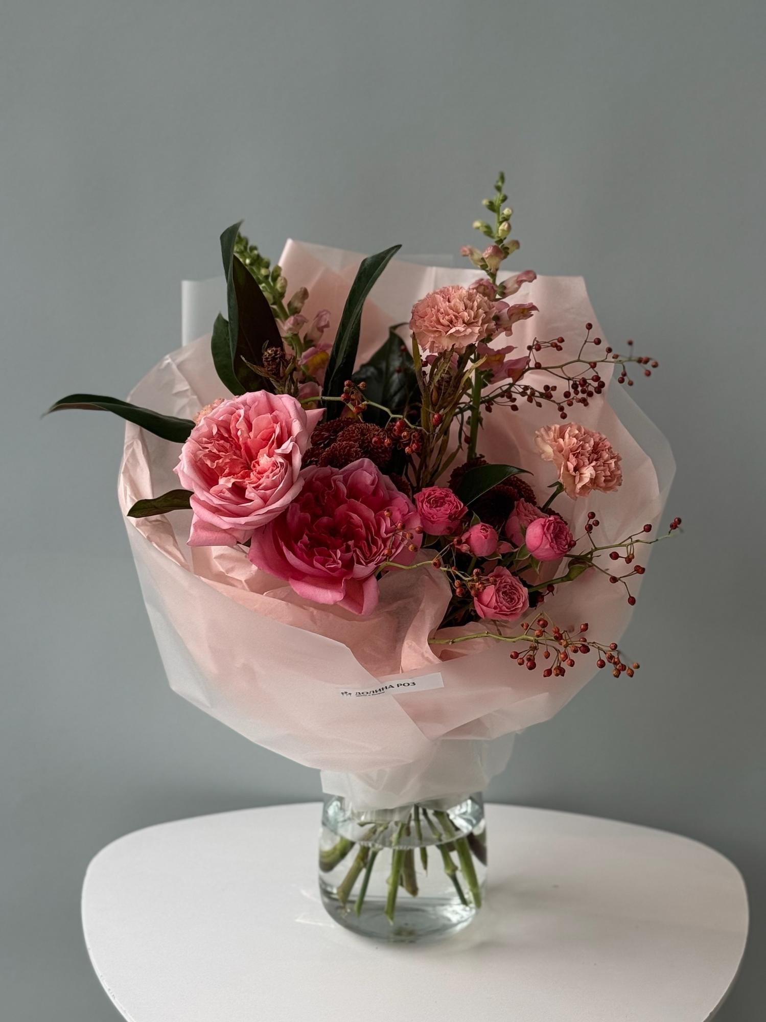 БУКЕТ В РОЗОВОЙ ГАММЕ