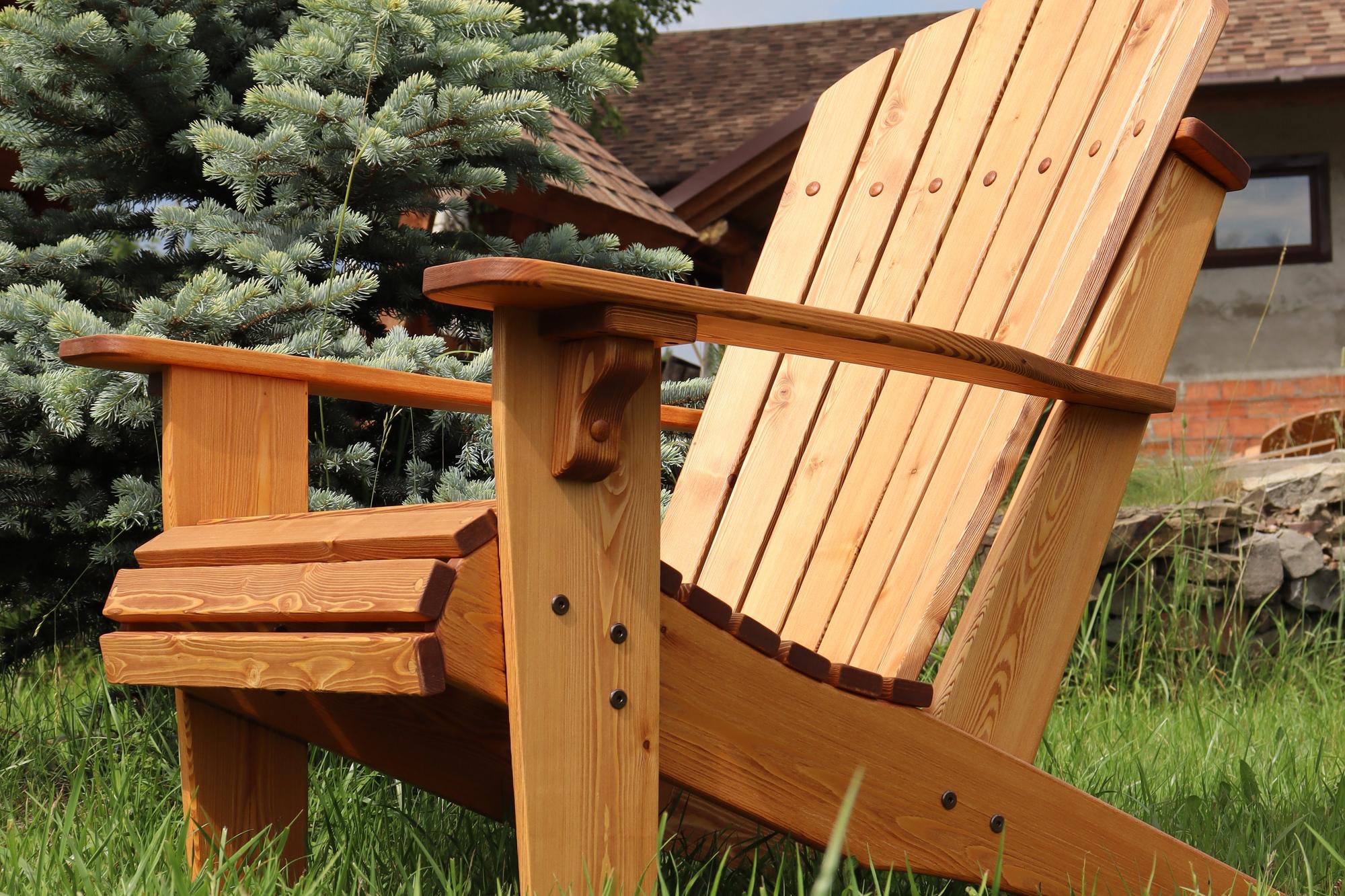 Садовое кресло Адирондак из лиственницы (цвет Тик)