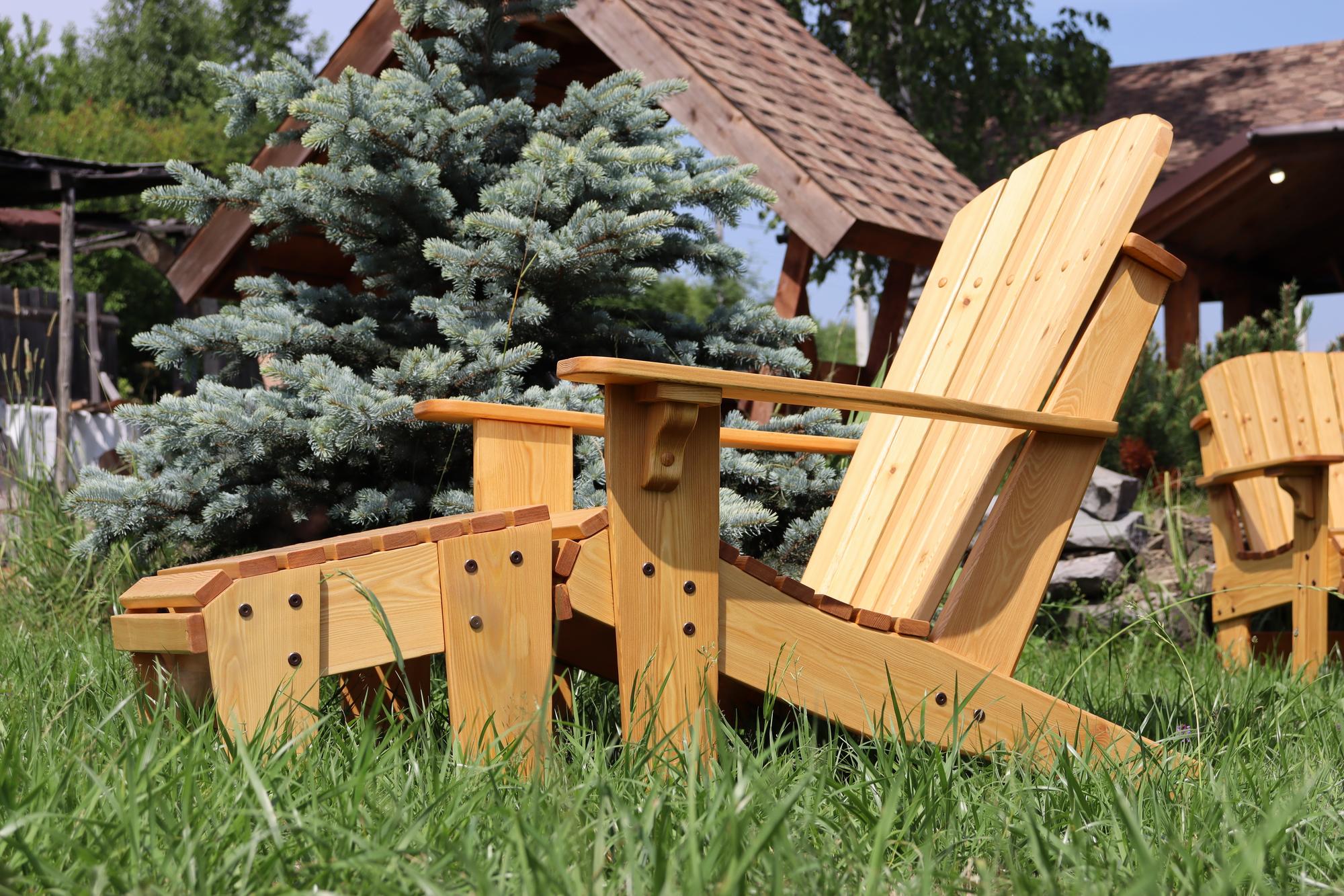 Подставка для ног к Садовому креслу Адирондак (цвет НАТУРАЛЬНЫЙ)