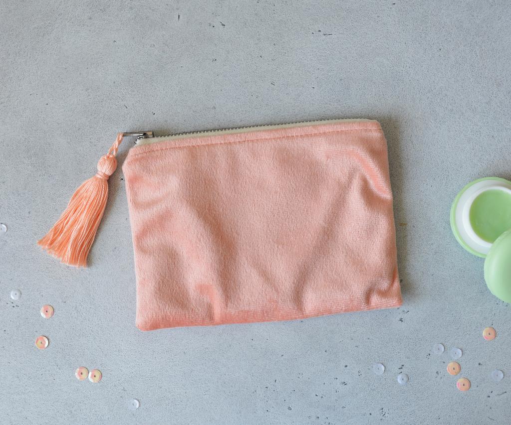 Маленькая велюровая косметичка на молнии (Eco-friendly)
