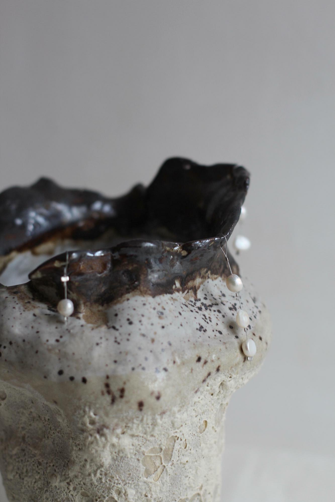 Ваза ПРОБУЖДЕНИЕ с бронзовым горлышком 21 см