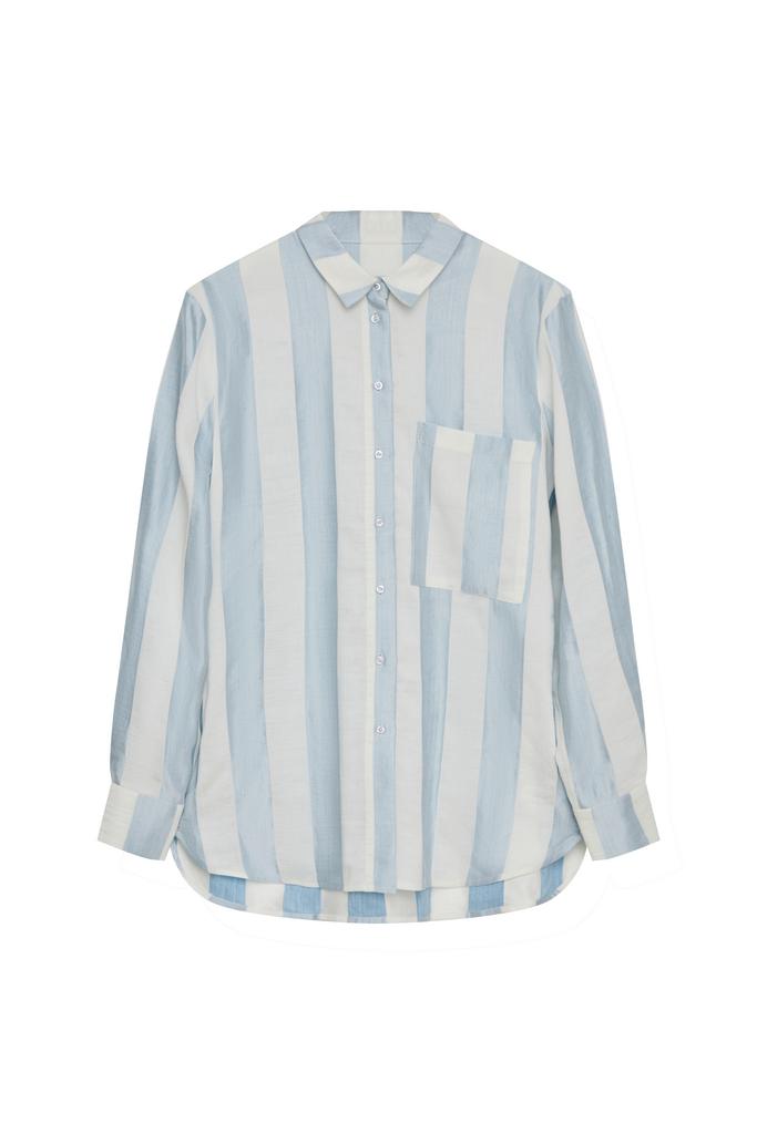 Glossy striped shirt