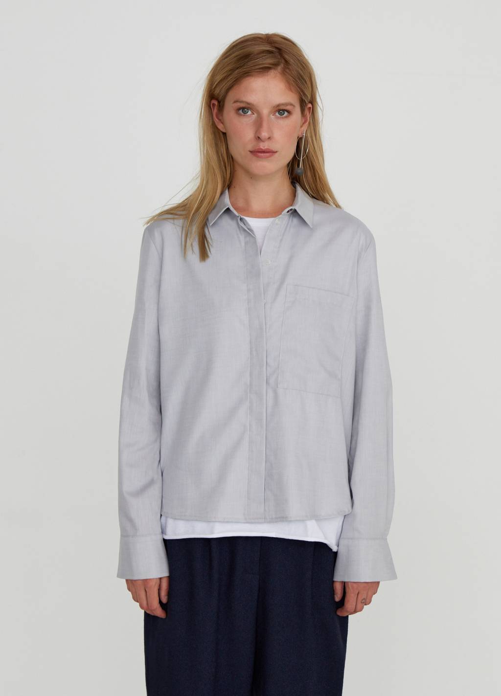 Lightweight asymmetrical blouse