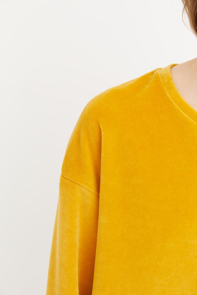 Mustard velour sweatshirt