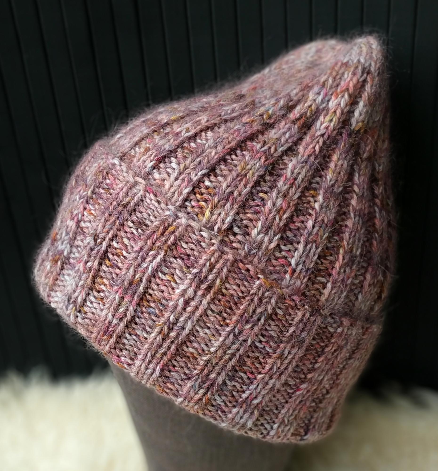 Шапка женская из яка ангоры мохера