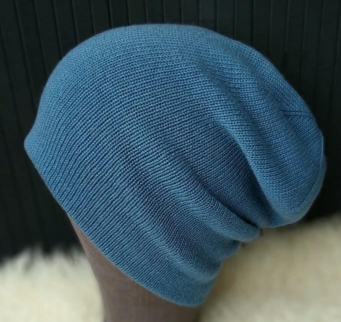 Шапка женская из кашемира Синий
