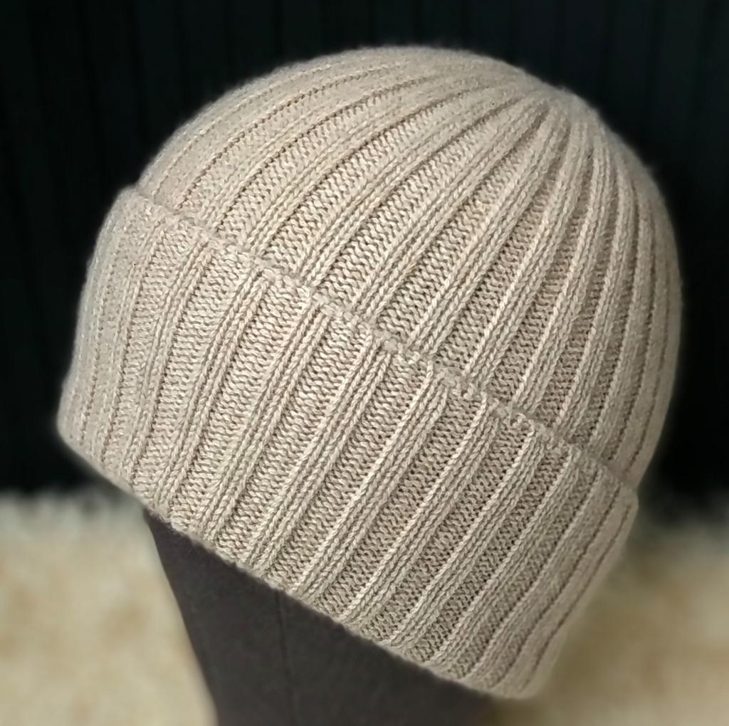 Кашемировая шапка мужская Бежевый