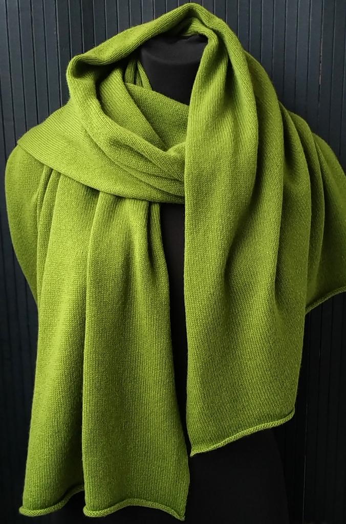 Шарф женский из кашемира Зеленый