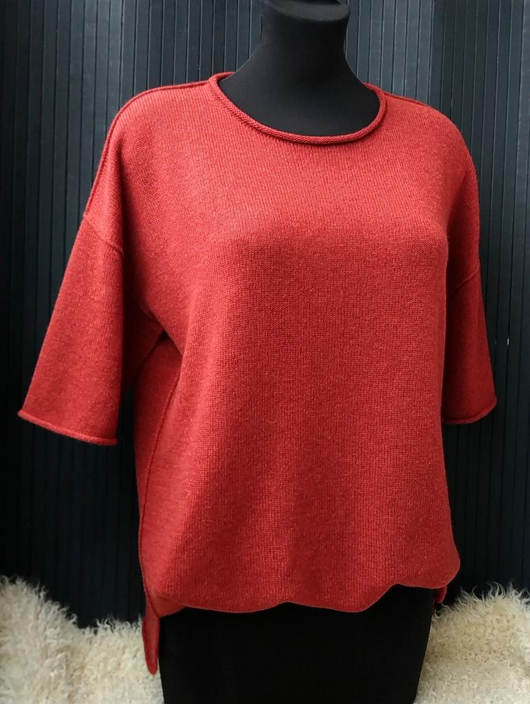 Футболка оверсайз из кашемира Красный