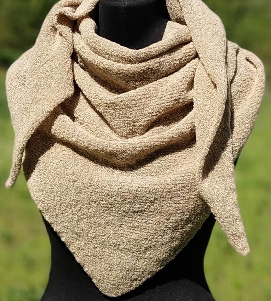 Платок из шерсти мериноса Бежевый