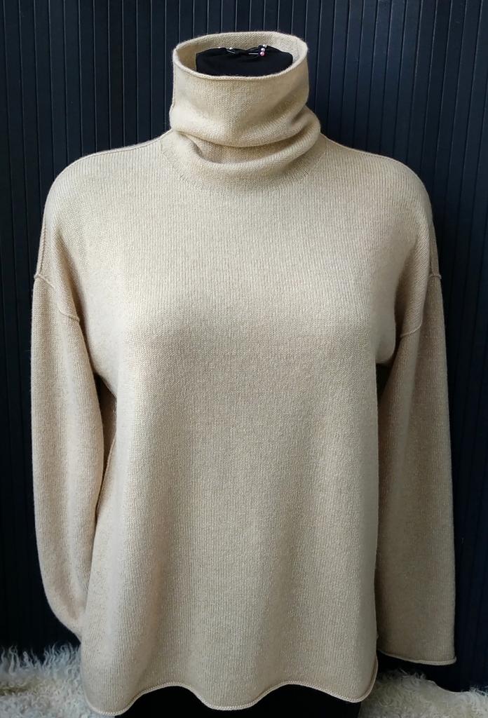 Кашемировая водолазка женская Бежевый меланж