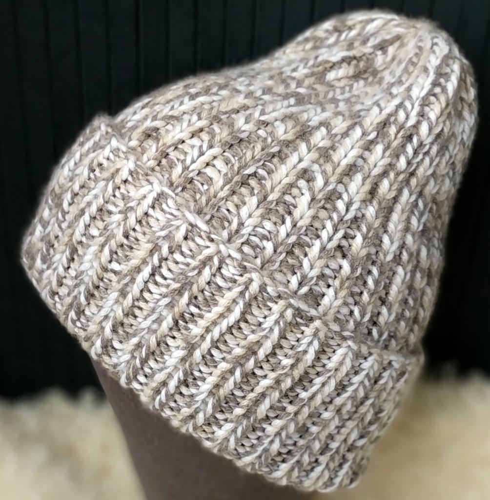 Кашемировая шапка женская зимняя Бежевый