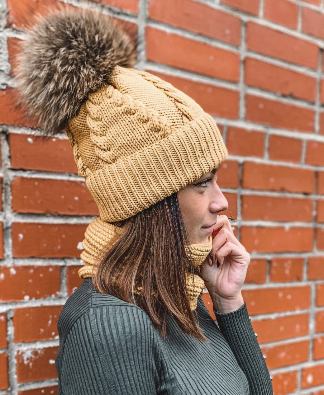 Шапка #leaf_hat + снуд