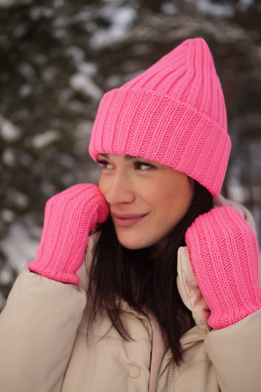 Шапка #mk_simple_set + митенки