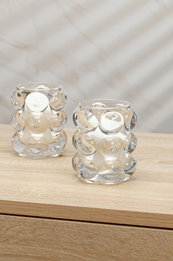 Стеклянная ваза "Подсвечник" - Бабл