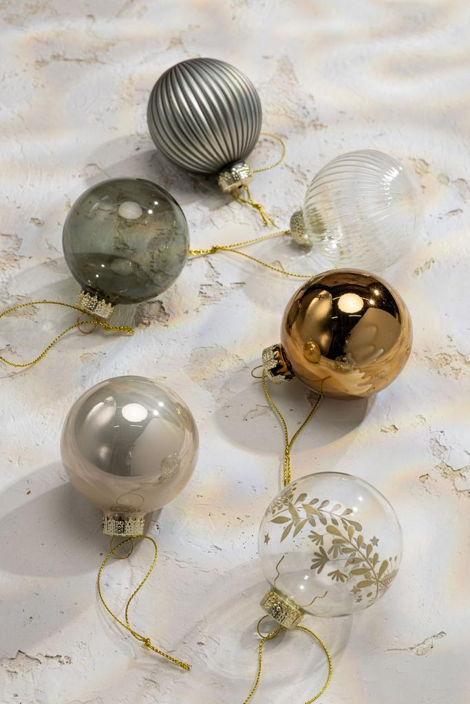 Авторский набор елочных игрушек 6 см. - "Волшебное мгновение"