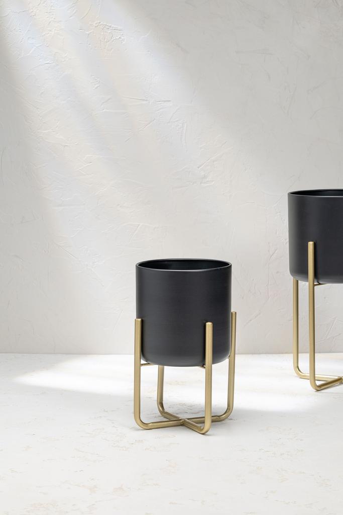 Кашпо Инь-Янь черное