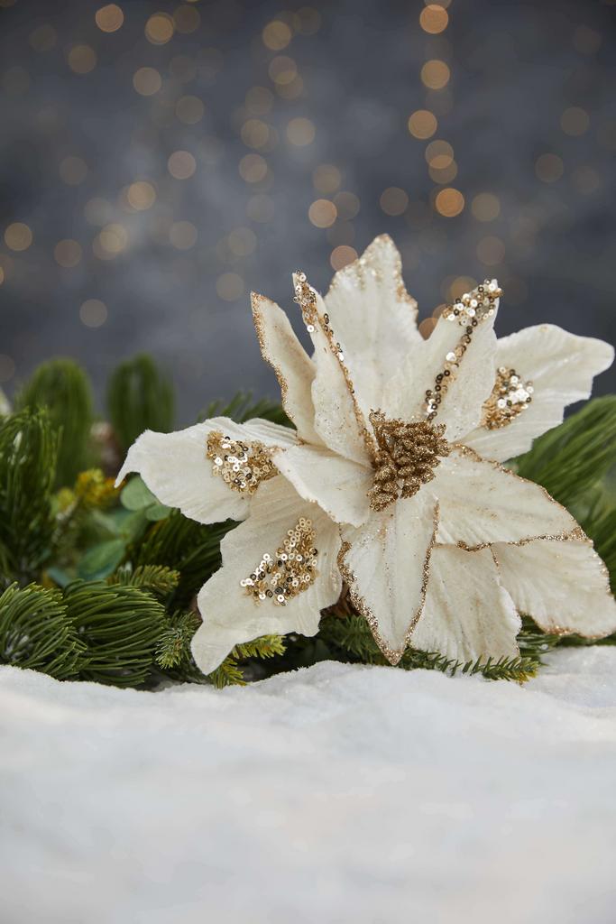 Новогодний декор - Снежная Азалия - Белая