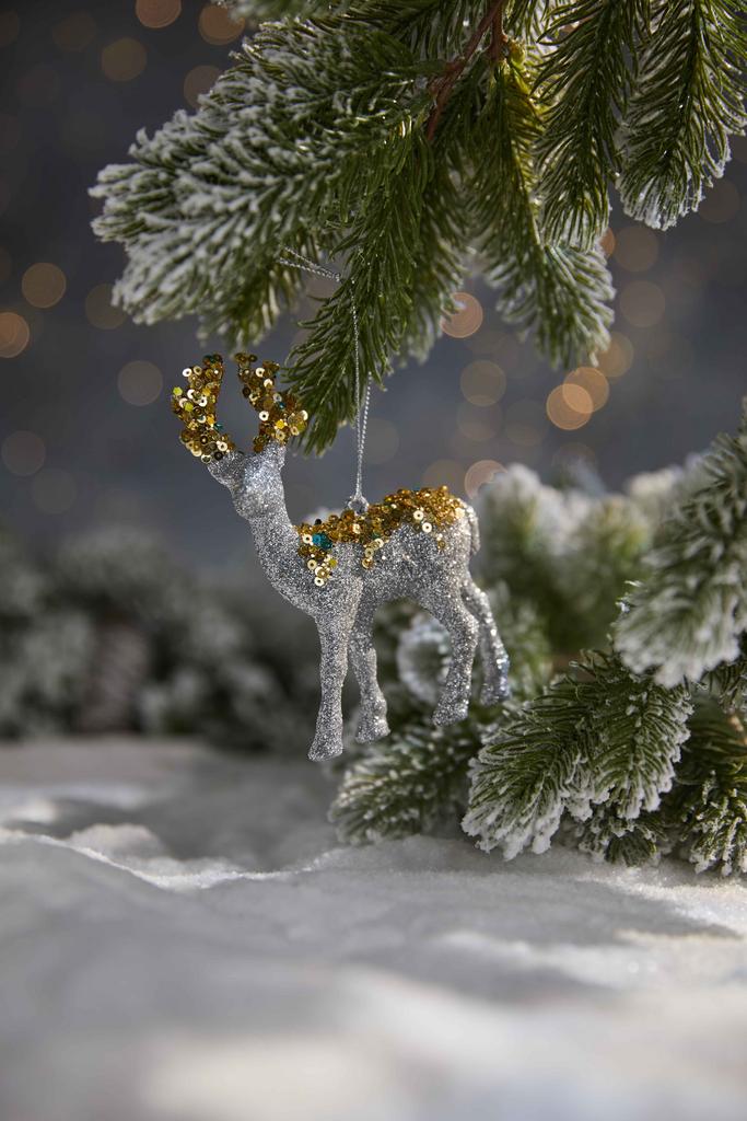 Новогодний декор - Серебряный олень