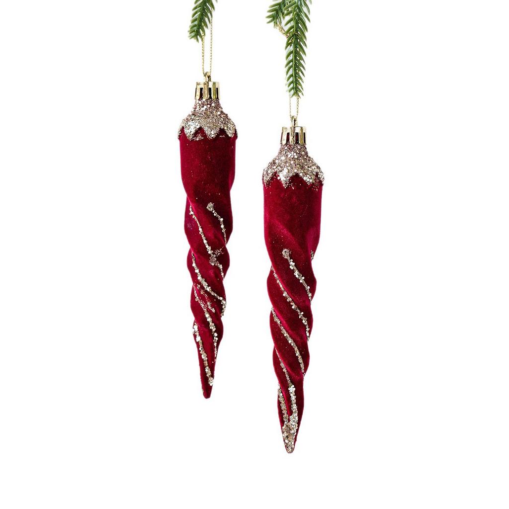 Бархатная сосулька с золотом - Зимний вельвет