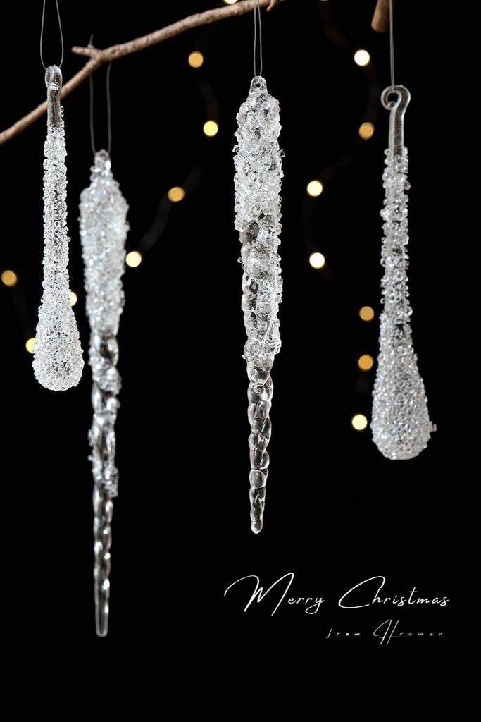 Новогодний декор - Сосулька с инеем