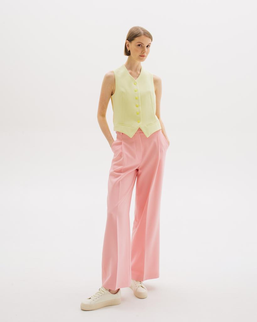 Брюки прямого кроя, розовый