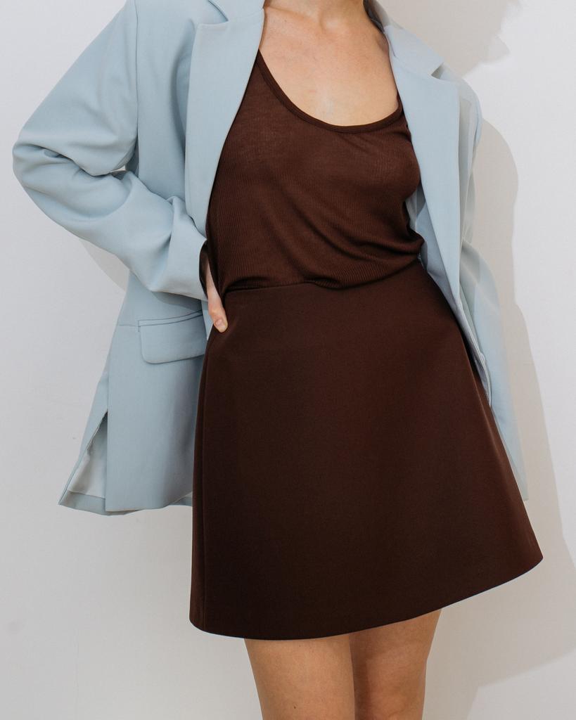 Юбка мини, шоколад