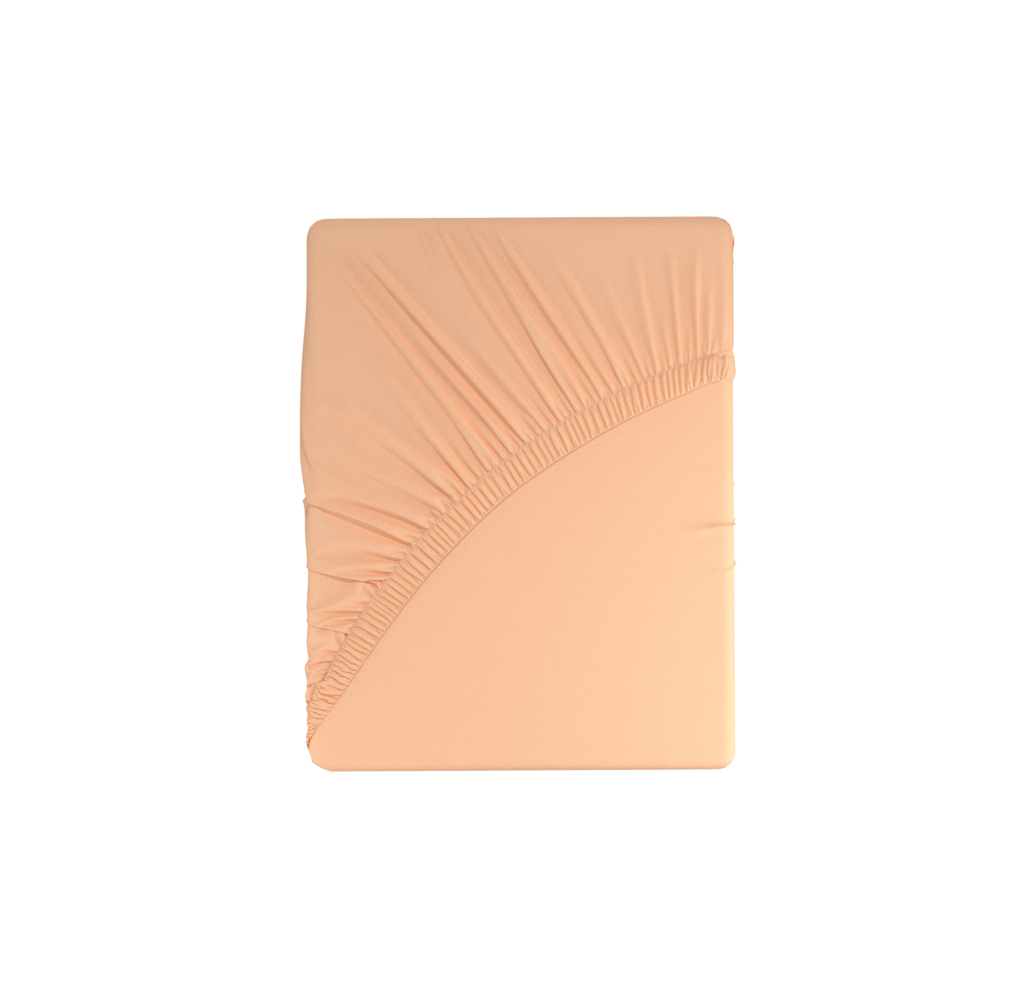 Простынь персиковая на резинке