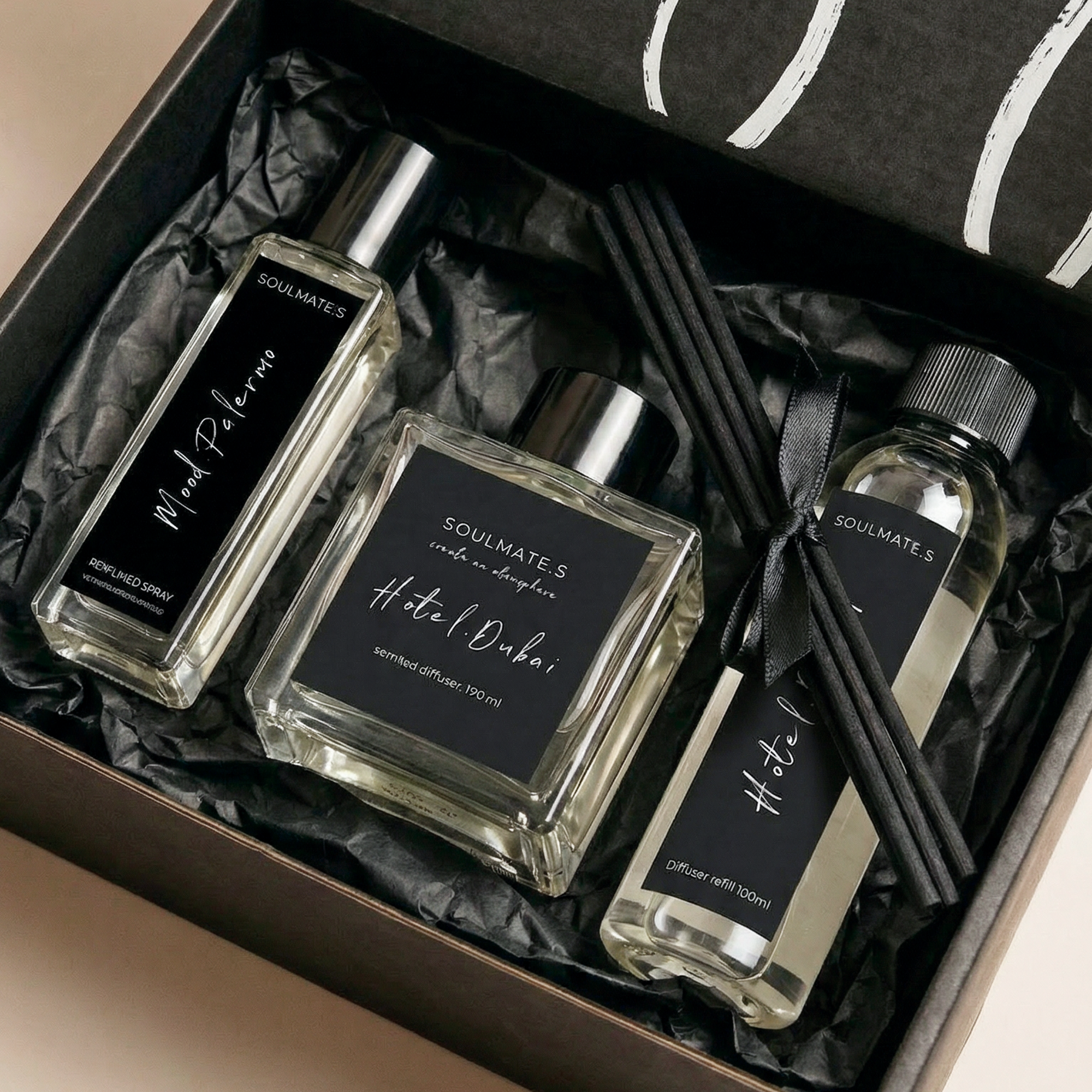 НАБОР ДИФФУЗОР + РЕФИЛ + ПАРФЮМ ДЛЯ ИНТЕРЬЕРА И ТЕКСТИЛЯ