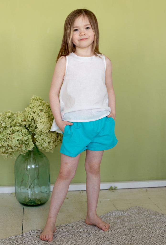 Л 21-9 шорты для девочки бирюза