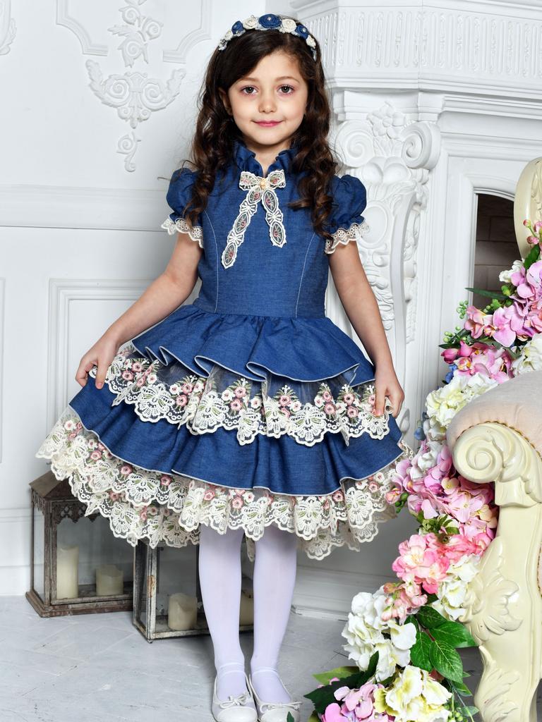 Платье для девочки МТ19-2 джинс