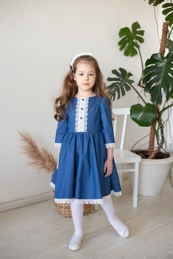 Х423  платье для девочки  джинс