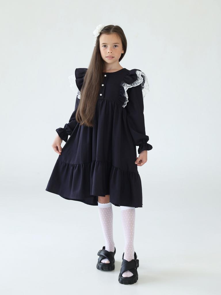 Ш25-6 платье для девочки КЛАССИКА синий