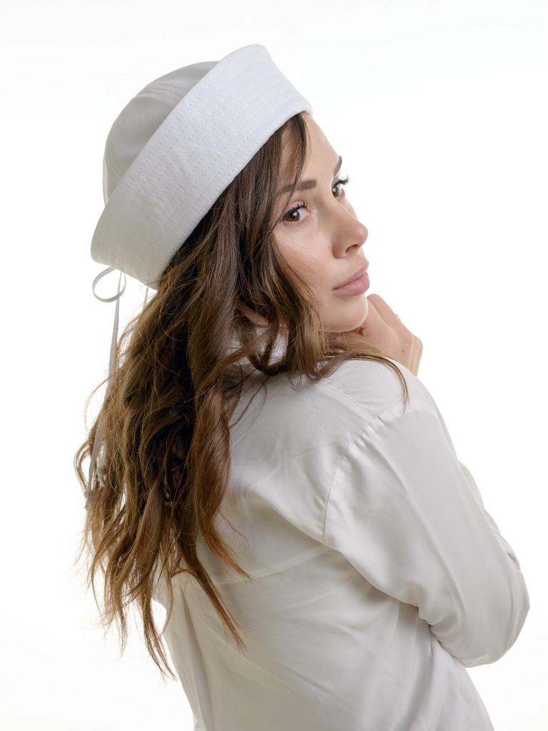 Л05-27 шляпа  МОРЯЧКА  ДЕМИ белый