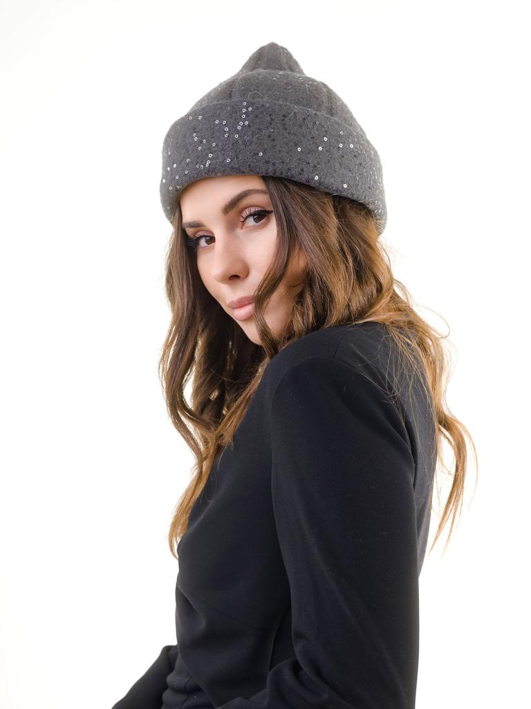 Л26-3 Луковка с отворотом пайетки графит