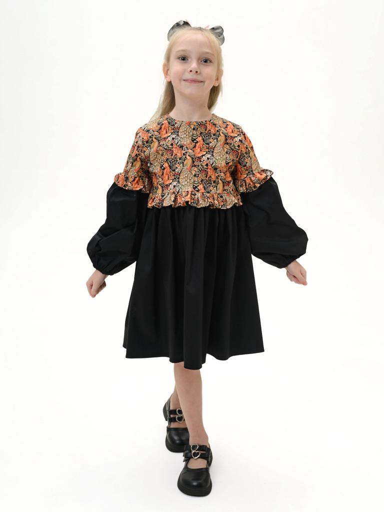 ДЛ26-7  платье для девочки ЛИСЫ