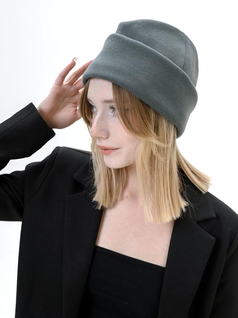 П26-29 Пилотка с отворотом зеленый драп