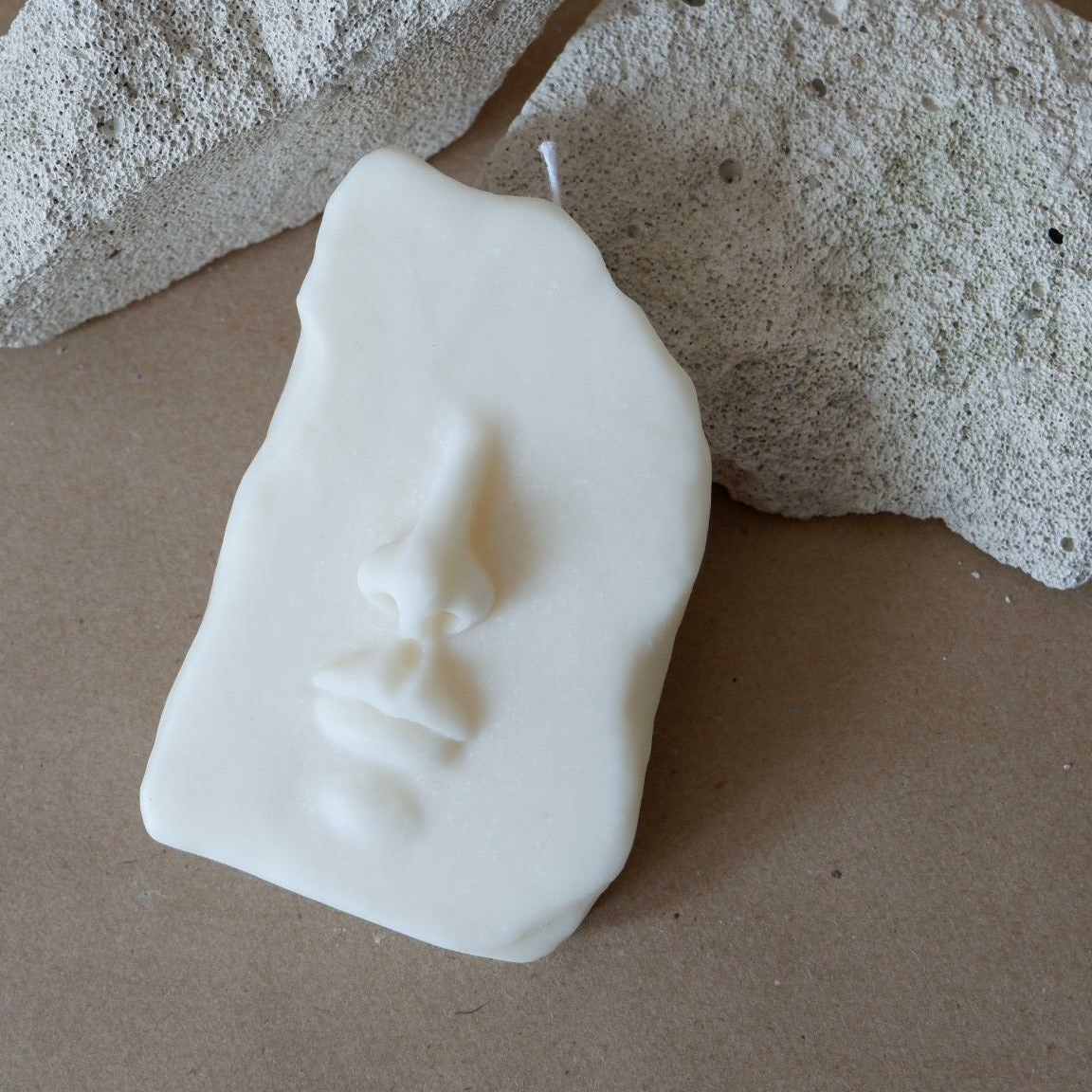 Молд Свеча Лицо из камня