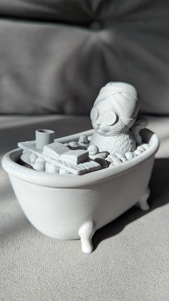 Молд Кошечка в ванной