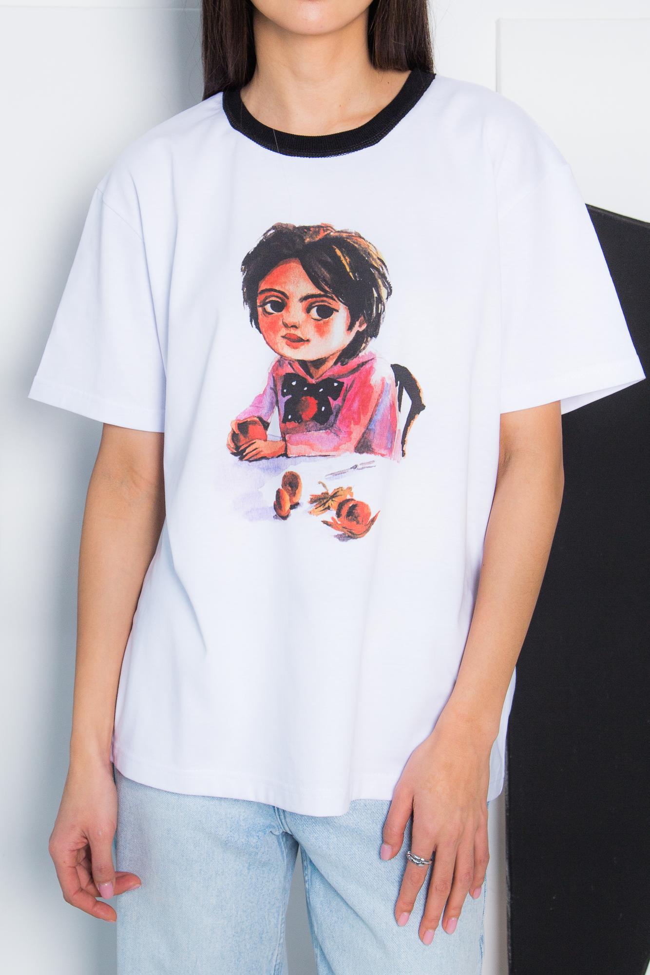 Футболка "Девочка с персиками"