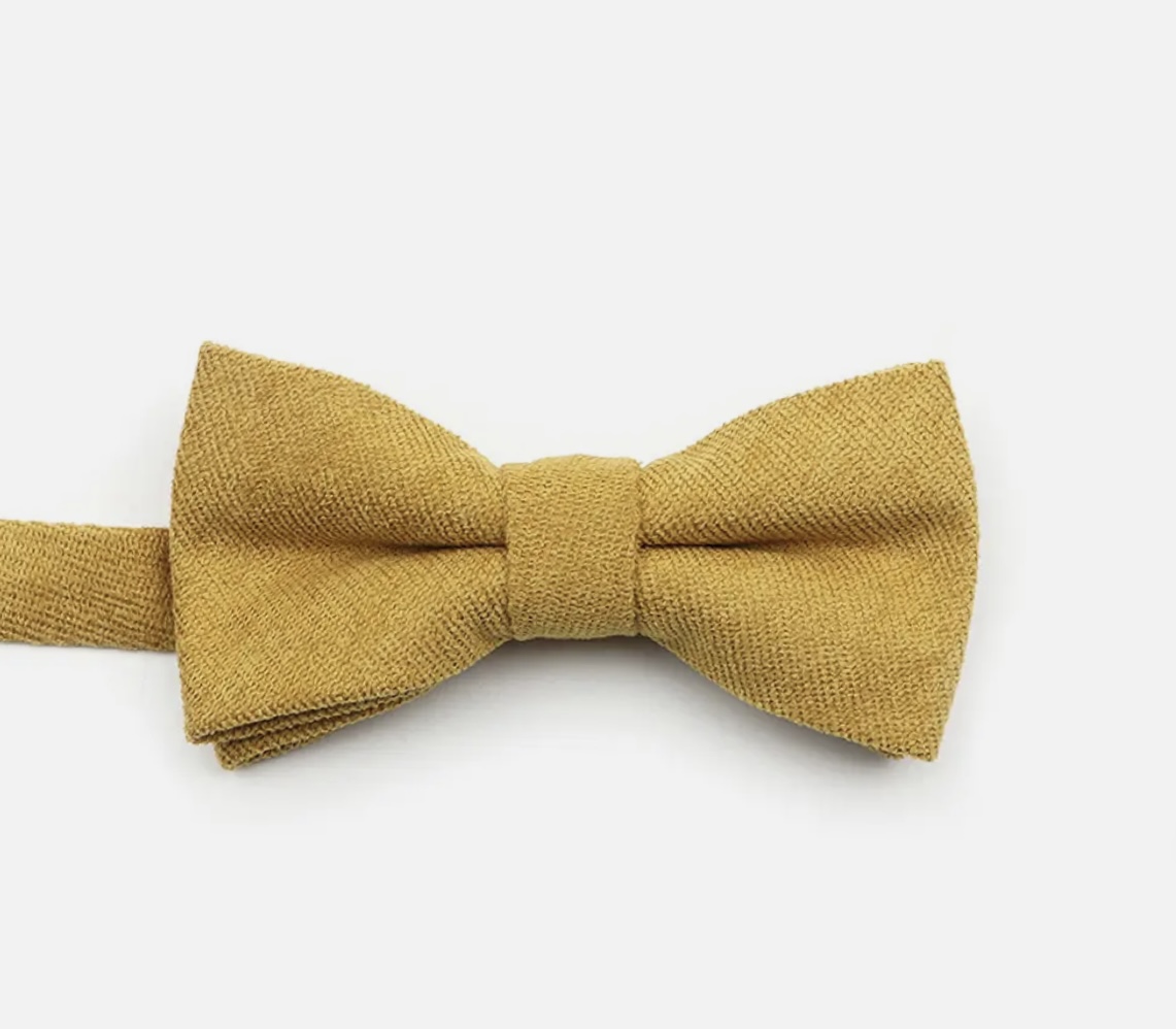 Галстук-бабочка "Горчица"