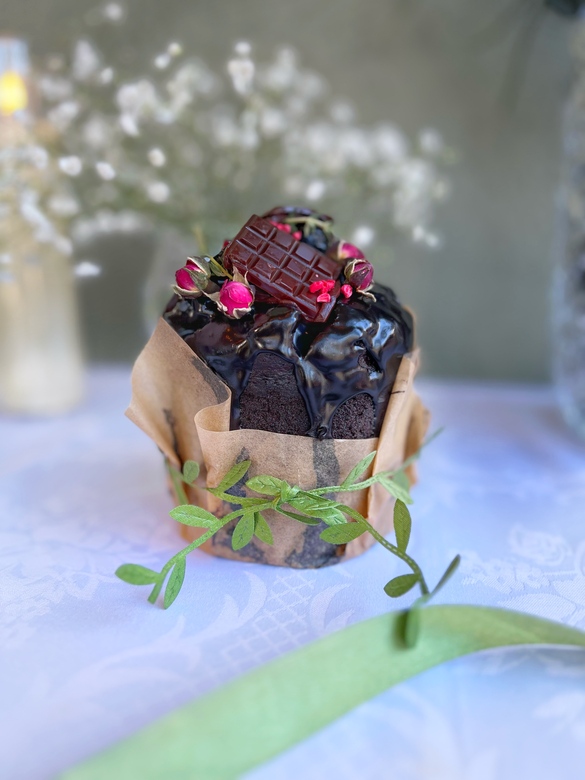 Веганский шоколадный кулич