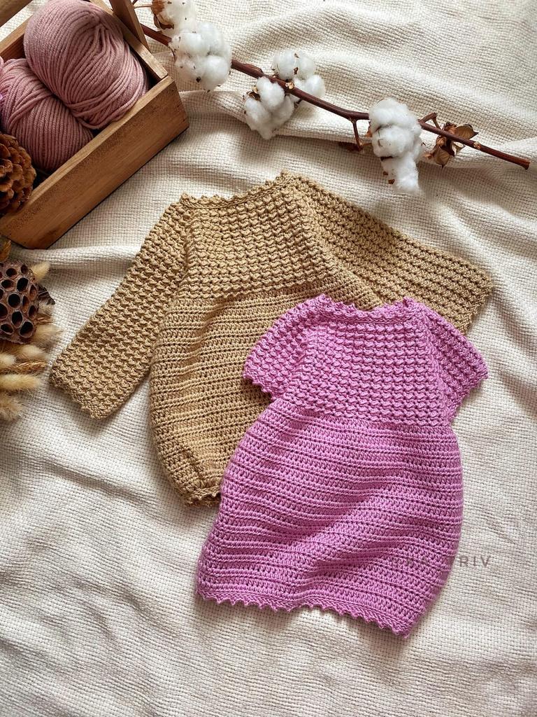 Мастер-класс по вязанию ромпера/платье "Amelia"