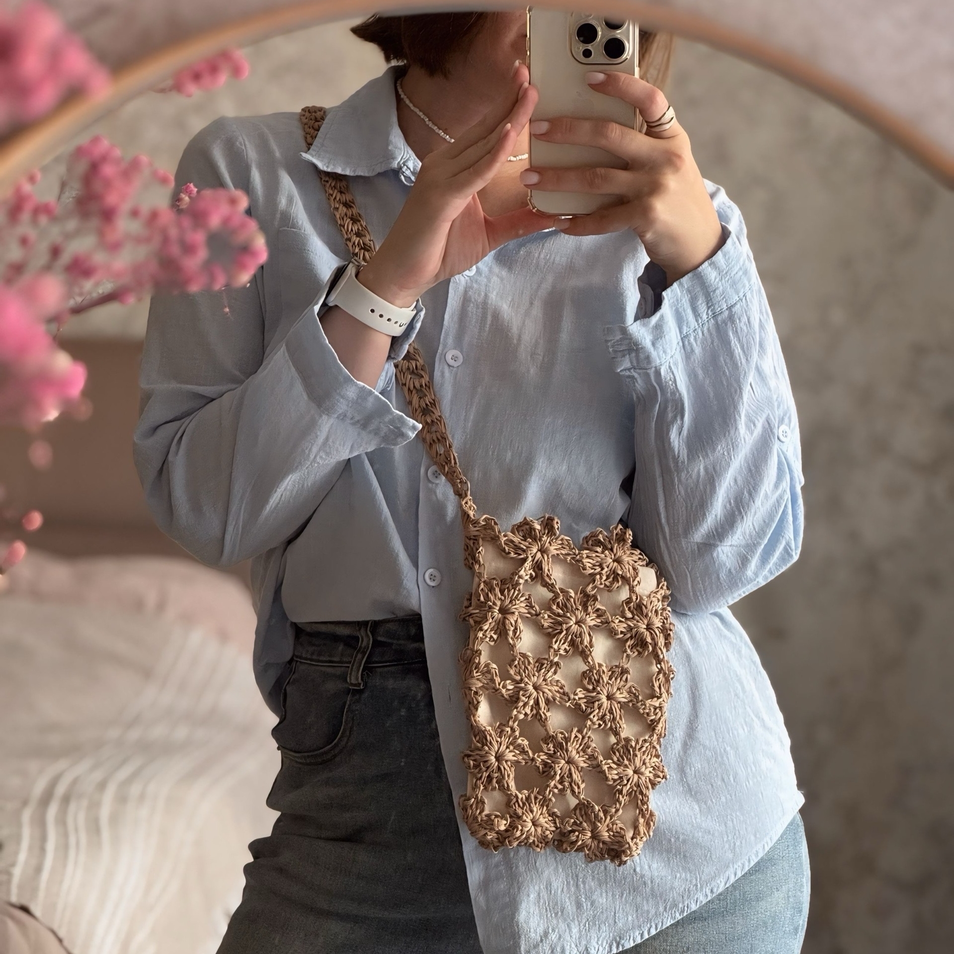 Мастер-класс по вязанию цветочной сумки крючком