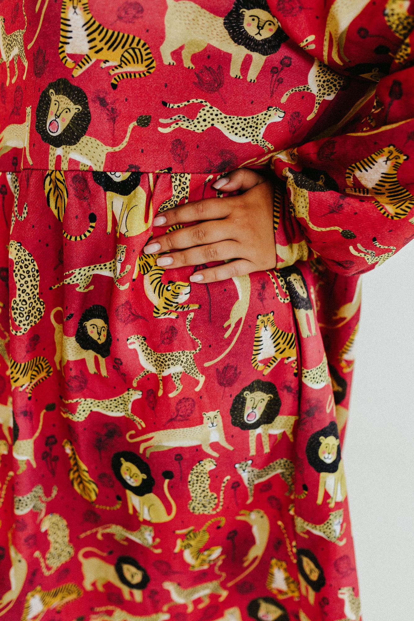 Платье Ласточка - Принт Кошачьи