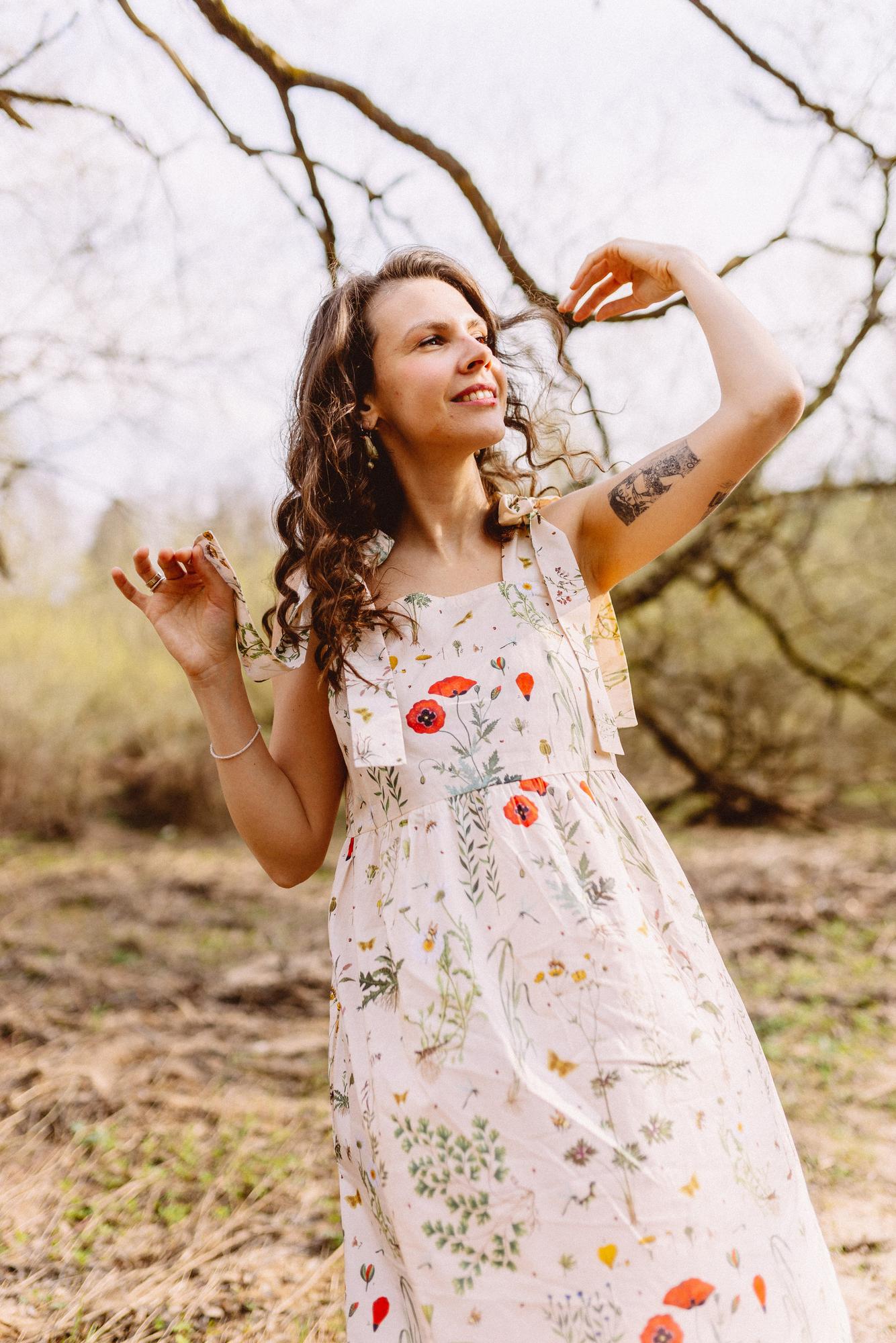 Сарафан Чибис - Принт Ботаника